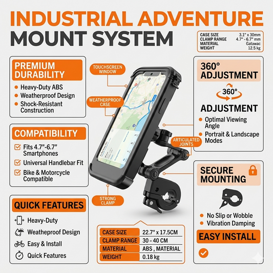 Universal Waterproof Phone Mount – Motorcycle & Velo