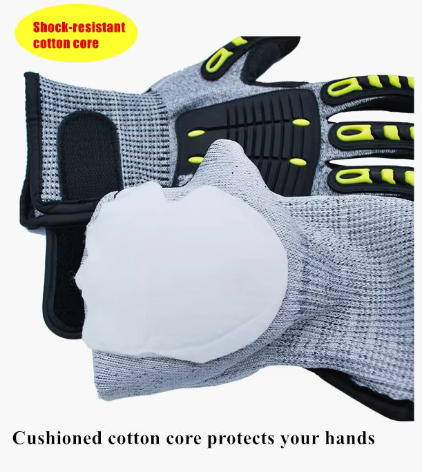 Heavy-Duty Safety Work Gloves – Cut & Impact Resistant