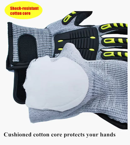 Heavy-Duty Safety Work Gloves – Cut & Impact Resistant