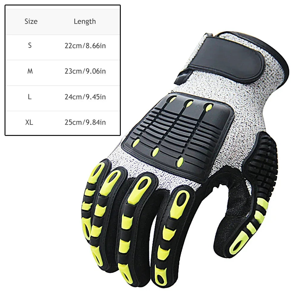 Heavy-Duty Safety Work Gloves – Cut & Impact Resistant