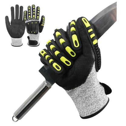 Heavy-Duty Safety Work Gloves – Cut & Impact Resistant