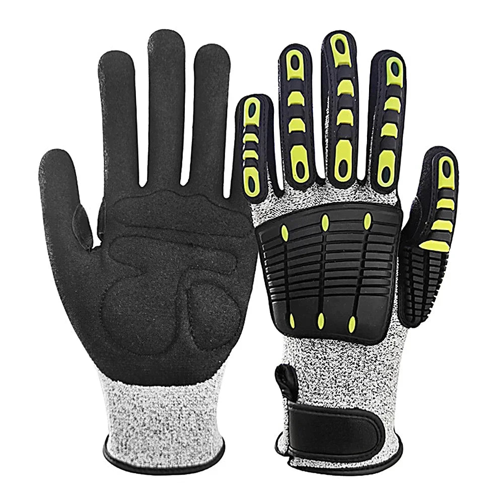 Heavy-Duty Safety Work Gloves – Cut & Impact Resistant