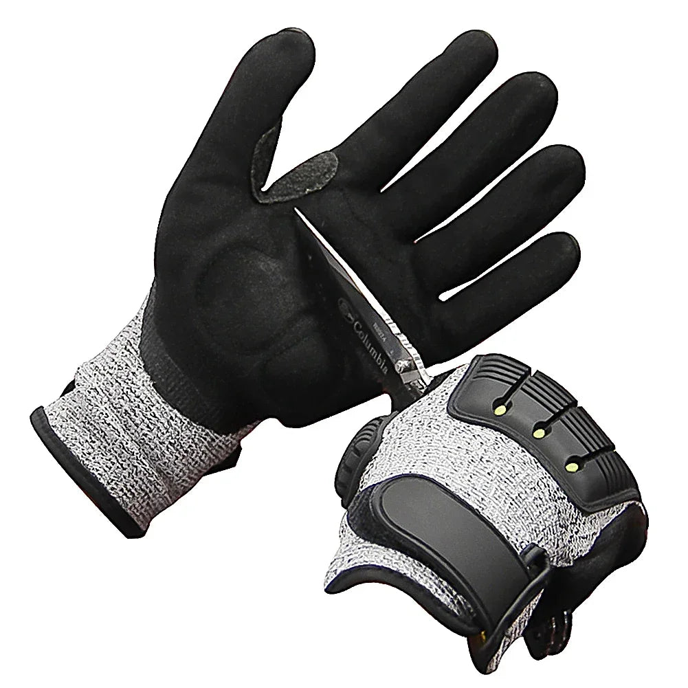 Heavy-Duty Safety Work Gloves – Cut & Impact Resistant