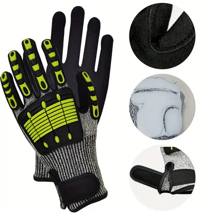 Heavy-Duty Safety Work Gloves – Cut & Impact Resistant