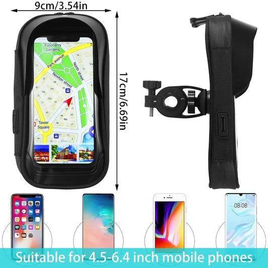 Waterproof Motorcycle Phone Holder – Secure & Touch Sensitive