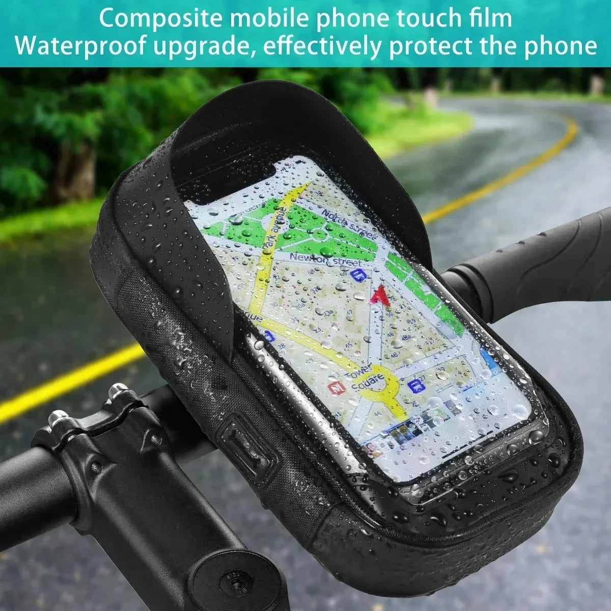 Waterproof Motorcycle Phone Holder – Secure & Touch Sensitive