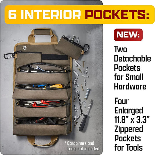 Heavy-Duty Roll-Up Tool Bag – Portable & Durable
