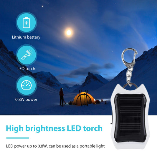 Keychain Power Bank USB External Solar 950mAH