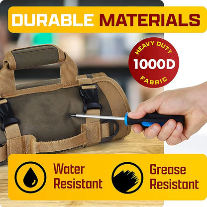 Heavy-Duty Roll-Up Tool Bag – Portable & Durable