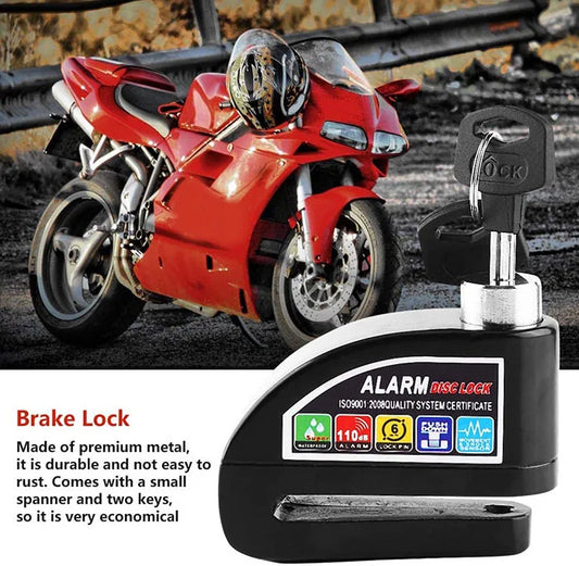Motorcycle Bicycle Lock Alarm Safety Protection