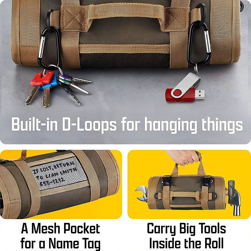 Heavy-Duty Roll-Up Tool Bag – Portable & Durable